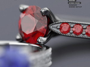 Blender with Octane Render Scene Setup for Jewelry Rendering Vol1 Modèle 3D
