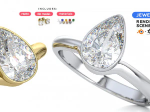 Blender z konfiguracją sceny renderowania oktanowego do renderowania biżuterii, tom 1 Model 3D