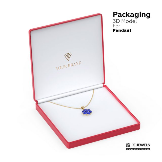 Packaging For Jewelry Pendant Presentation 3D Model .c4d .max .obj .3ds .fbx .stl .blend 