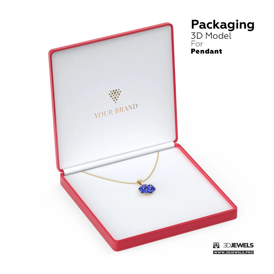 Packaging For Jewelry Pendant Presentation 3D Model .c4d .max .obj .3ds .fbx .stl .blend 