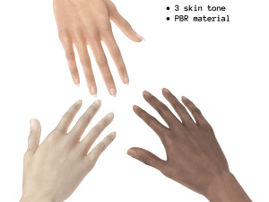 Female Hand For Jewelry Rendering With KeyShot Scene Setups 3D Model
