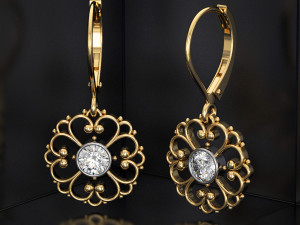 Scene Setup with Pedestal Display for Jewelry Rendering in KeyShot Modèle 3D