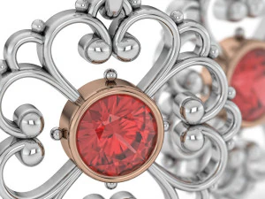 Scene Setup with Pedestal Display for Jewelry Rendering in KeyShot 3D Model