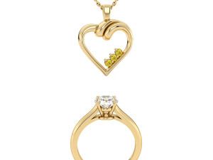 Scene Setup with Pedestal Display for Jewelry Rendering in KeyShot Modèle 3D