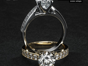 Jewelry Animation Scene Setups Rendering With Cinema 4D OctaneRender 3D Модель