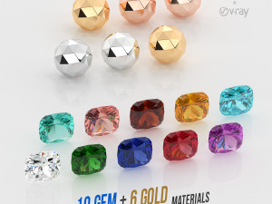 3ds Max with V-Ray Render Scene Setups for Jewelry Visualization 3D Model