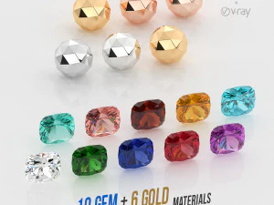 3ds Max with V-Ray Render Scene Setups for Jewelry Visualization 3D Model