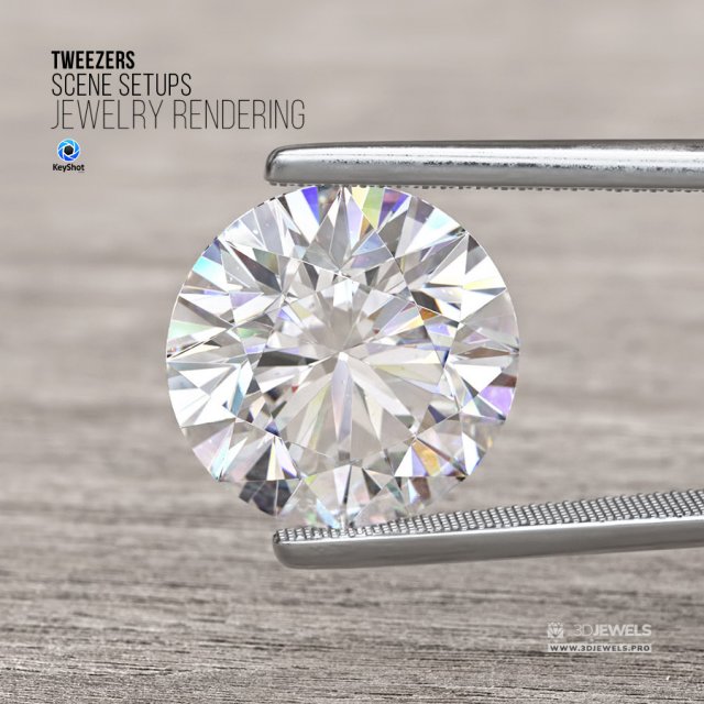 Diamond Tweezers Scene Setups For KeyShot Jewelry Rendering Modèle 3D .c4d .max .obj .3ds .fbx .stl .blend 