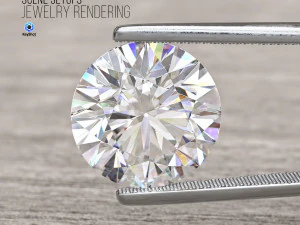 Konfiguracje scen pęsety diamentowej do renderowania biżuterii KeyShot Model 3D