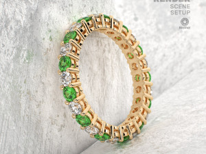 Scene Setup With Stone For KeyShot Jewelry Rendering Modèle 3D