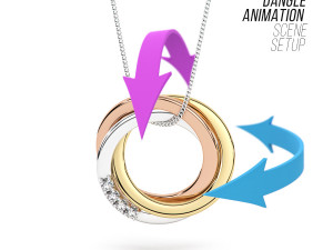 Jewelry Rendering KeyShot Scene Setup for Dangle Animation 3D Model