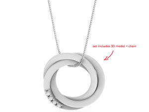 Jewelry Rendering KeyShot Scene Setup for Dangle Animation 3D मॉडल