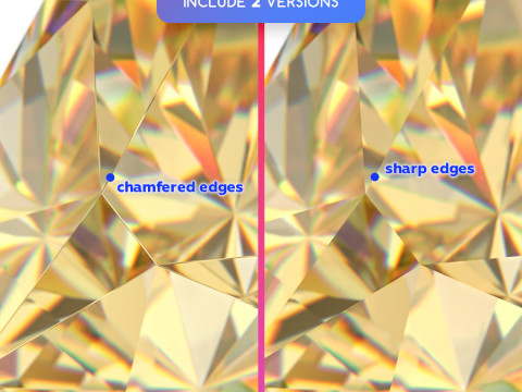 30 Gemstone Shapes s for Jewelry Design Pack3 Model 3D