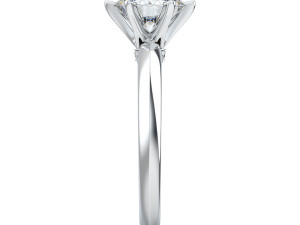 Diamond Engagement Ring with the Six-prong Setting 3D 모델