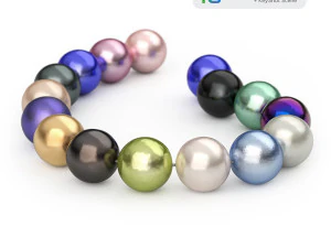 16 materiał&oacute;w perłowych z konfiguracją sceny KeyShot do projektowania biżuterii Model 3D