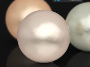16 Pearl Materials with KeyShot Scene Setup for Jewelry Design 3Dモデル