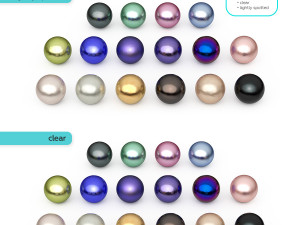 16 Pearl Materials with KeyShot Scene Setup for Jewelry Design 3Dモデル