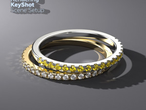 Scene Setup for Jewelry Rendering with Shadow in KeyShot Modelo 3D