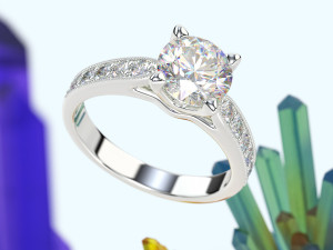 Crystal Scene for Jewelry Rendering with KeyShot 11 3D Model
