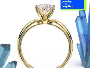 Crystal Scene for Jewelry Rendering with KeyShot 11 3D Model