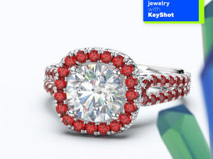 Crystal Scene for Jewelry Rendering with KeyShot 11 3D Model