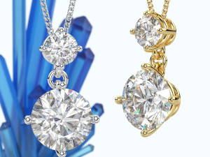 Crystal Scene for Jewelry Rendering with KeyShot 11 3D Model