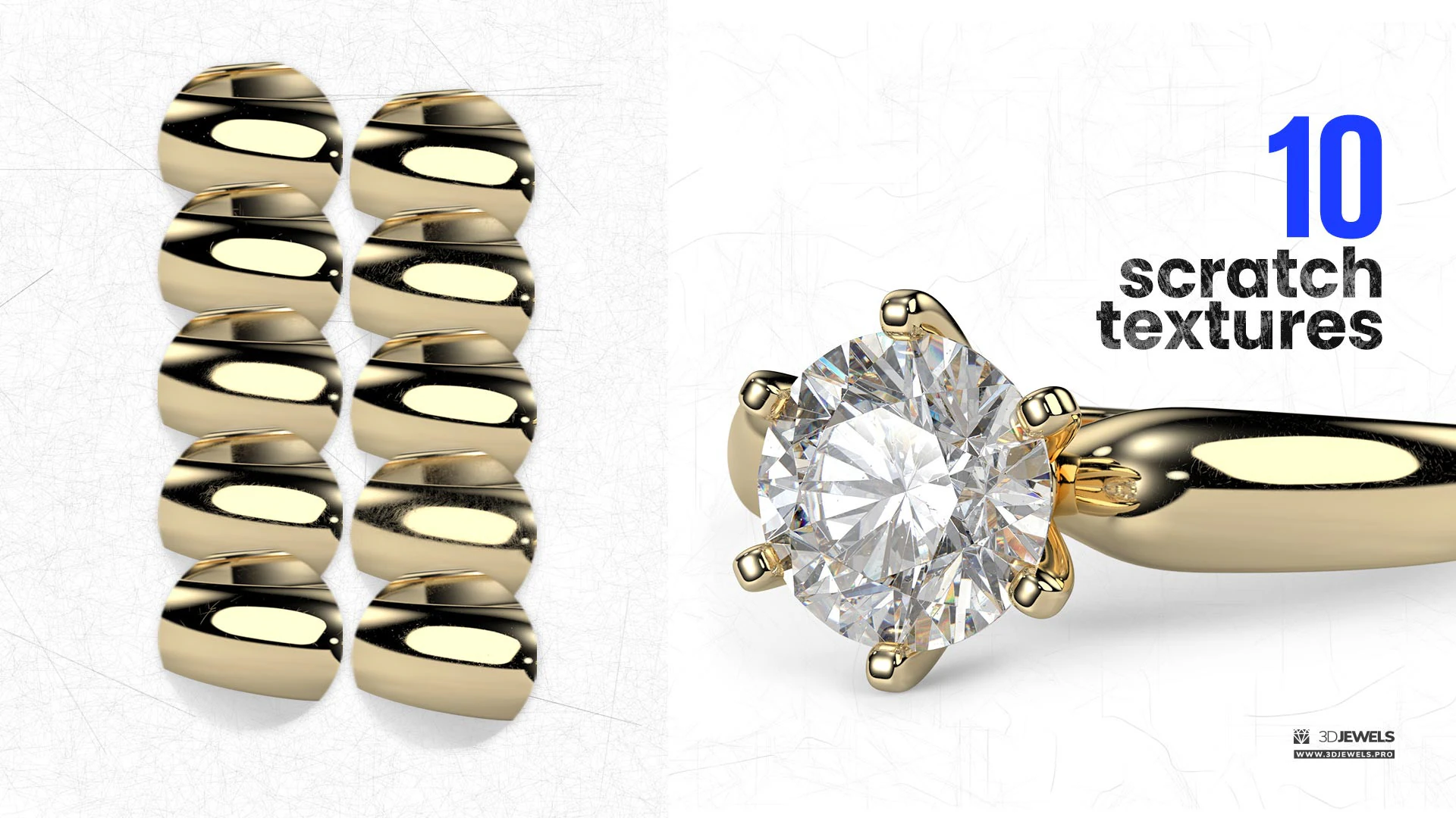 10 Scratch Textures Pack for Realistic Jewelry Rendering CG Textures .c4d .max .obj .3ds .fbx .stl .blend