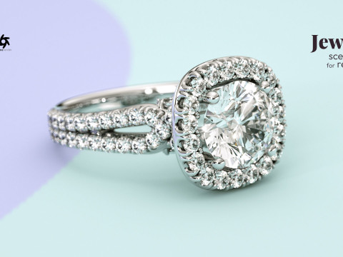 Cinema 4D with Octane Render Scene Setup for Jewelry Rendering 3D Model