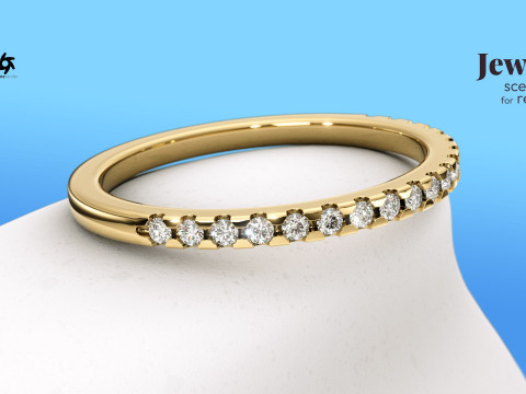 Cinema 4D with Octane Render Scene Setup for Jewelry Rendering 3D Model