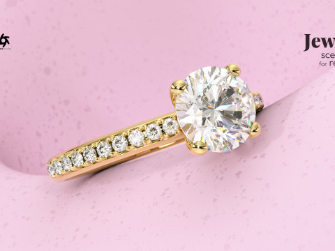 Cinema 4D with Octane Render Scene Setup for Jewelry Rendering 3D Model