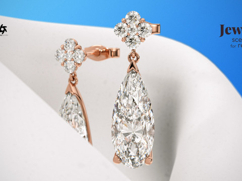 Cinema 4D with Octane Render Scene Setup for Jewelry Rendering 3D Model