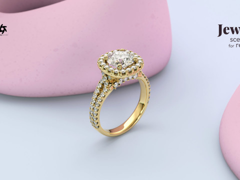 Cinema 4D with Octane Render Scene Setup for Jewelry Rendering 3D Model