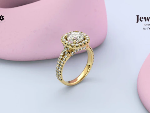 Cinema 4D with Octane Render Scene Setup for Jewelry Rendering 3D Model