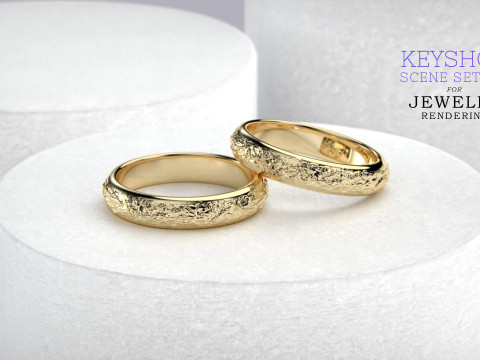 KeyShot Scene Setups with Stand for Jewelry Rendering 3D 模型