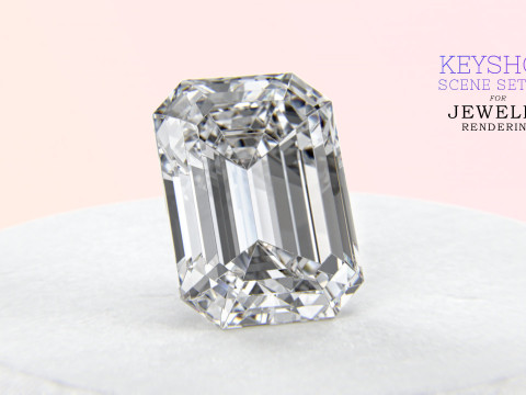 KeyShot Scene Setups with Stand for Jewelry Rendering 3D-Modell