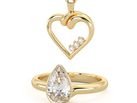 Bright KeyShot Scene Setups for Jewelry Visualization 3D Model