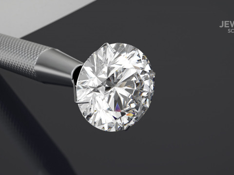 KeyShot Scene with Stone Holder for Jewelry Visualization Modello 3D