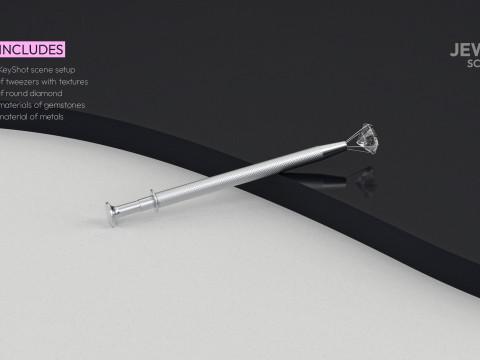 KeyShot Scene with Stone Holder for Jewelry Visualization Modello 3D