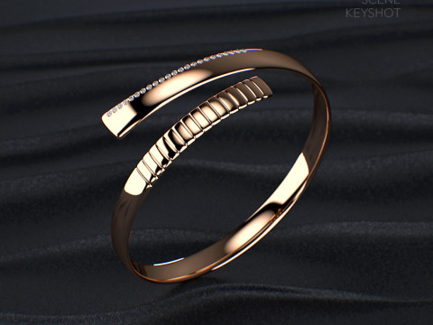 Jewelry Rendering Scene with Sand Waves for KeyShot 3D 模型