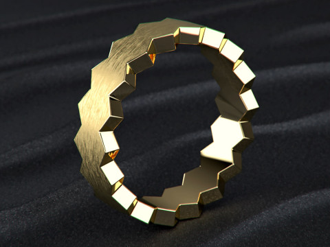 Jewelry Rendering Scene with Sand Waves for KeyShot 3D 모델