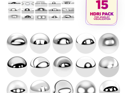 Studio HDRI Maps for Jewelry Rendering Pack2 CG Tekstury