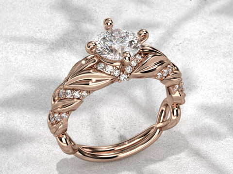 Jewelry Scene for KeyShot with Swaying Branch Animation 3D Model