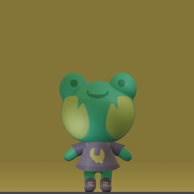 Frog toy 3D Model .c4d .max .obj .3ds .fbx .stl .blend 