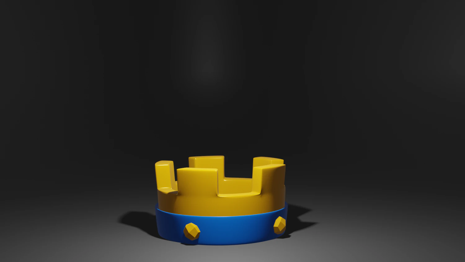 Clash Royale King Crown 3D Print Model .c4d .max .obj .3ds .fbx .stl .blend 