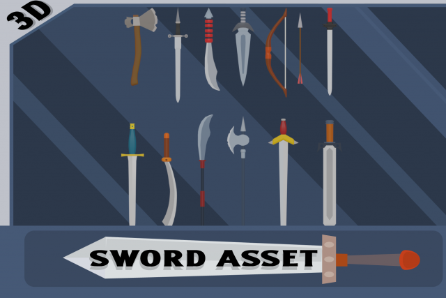 Sword-wepon pack Modelo 3D .c4d .max .obj .3ds .fbx .stl .blend 