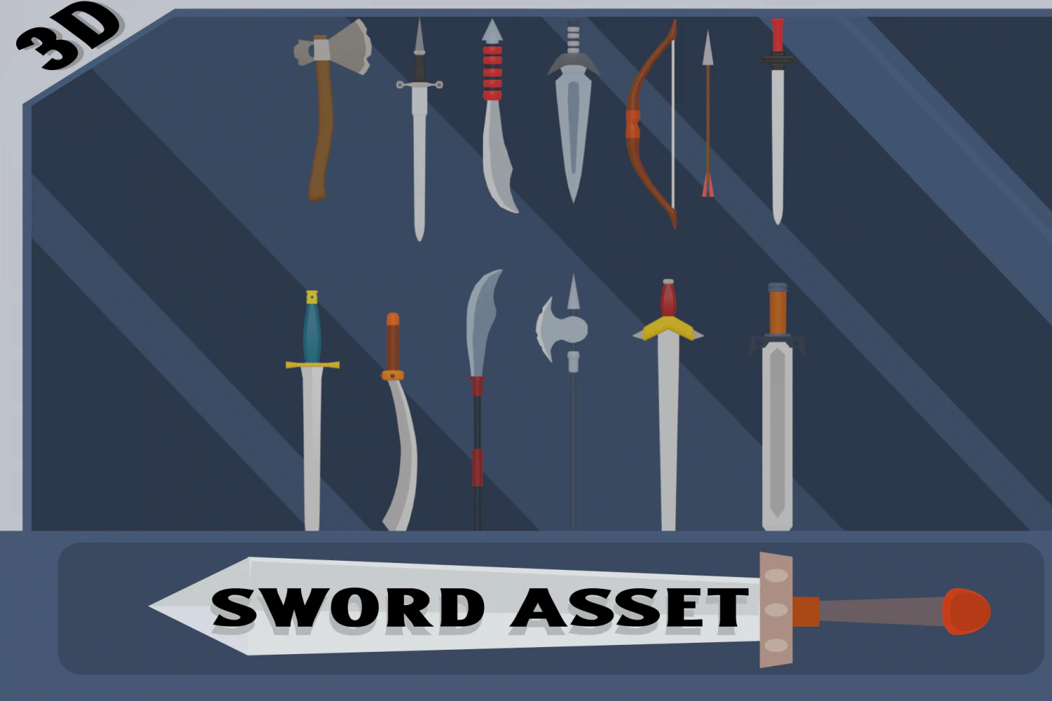 Пакет меч-зброя 3D Модель .c4d .max .obj .3ds .fbx .stl .blend 