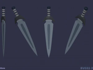 Пакет меч-зброя 3D Модель