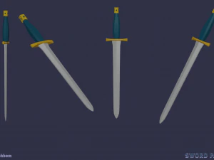 Пакет меч-зброя 3D Модель