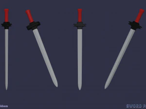 Пакет меч-зброя 3D Модель