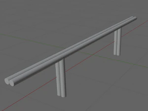 Riel de patín 2 Modelo 3D